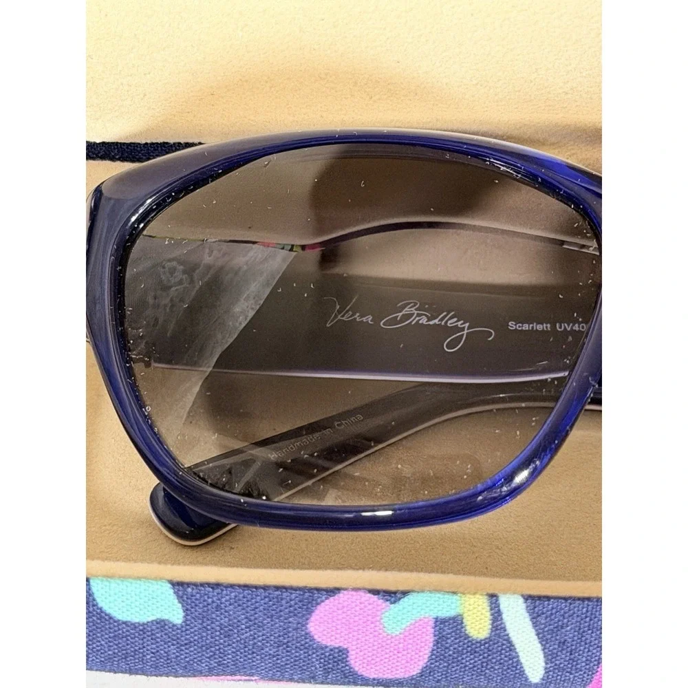 Vera Bradley Sunglasses Ribbons Scarlett 57-17-130 With Hard Case (A3149)